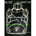 Large Halloween pumpkin ghost spider pageant custom rhinestone tiara crown -GWST1132